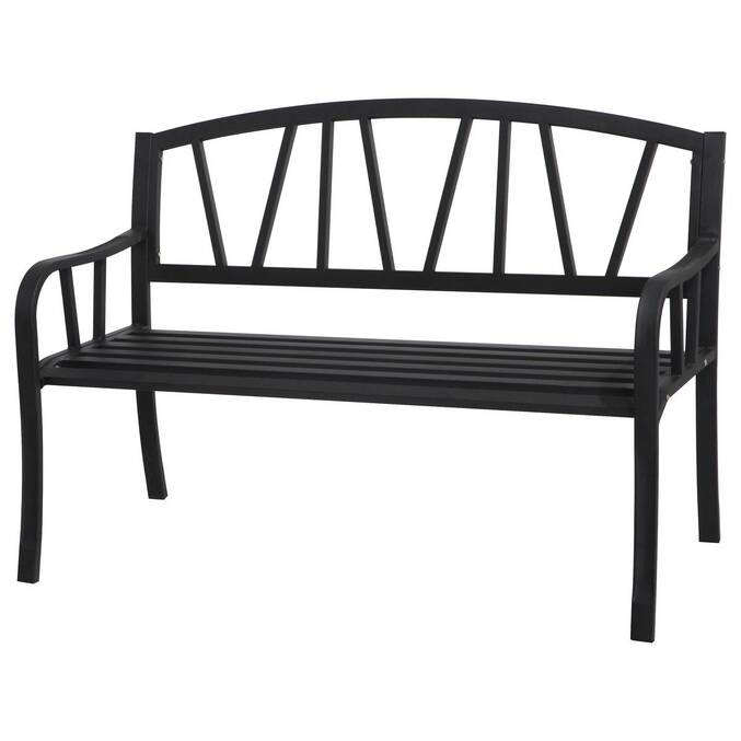 Banc de jardin ALVERNIA Noir