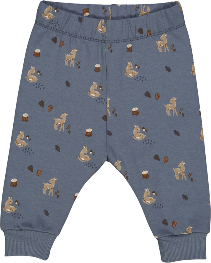 Müsli by Green Cotton Deer sweat pants baby Stormy blue/ shade/ bark