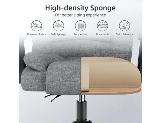 RATTANTREE - Fauteuil de bureau inclinable,kaki