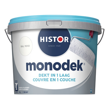 Histor Monodek muurverf RAL 9010 gebroken wit 5 liter