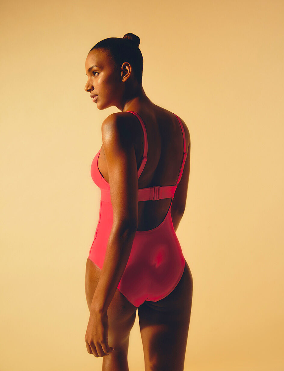Maillot de bain une pièce - rose vitamine
