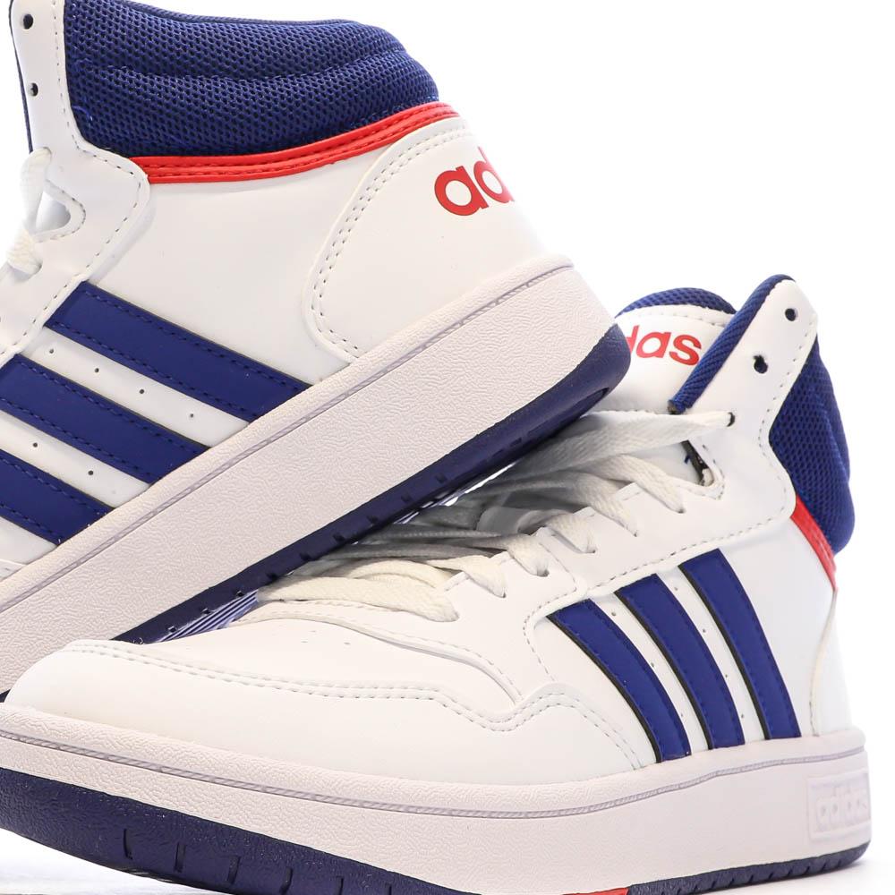 Adidas Baskets Blanche/Marine Garçon Adidas Hoops 3.0