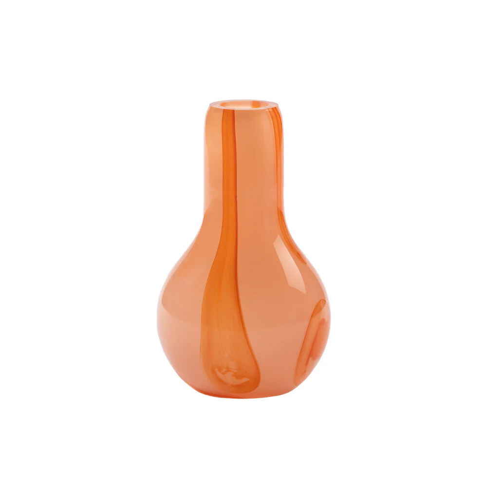 Kodanska  Flow vase mini, Pink/Red Stripes - H15 cm.