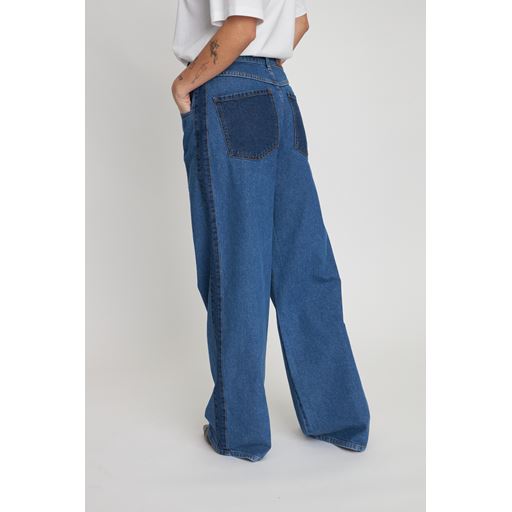 Stella Nova Two-toned Denim Jeans, Blue Mix, 42