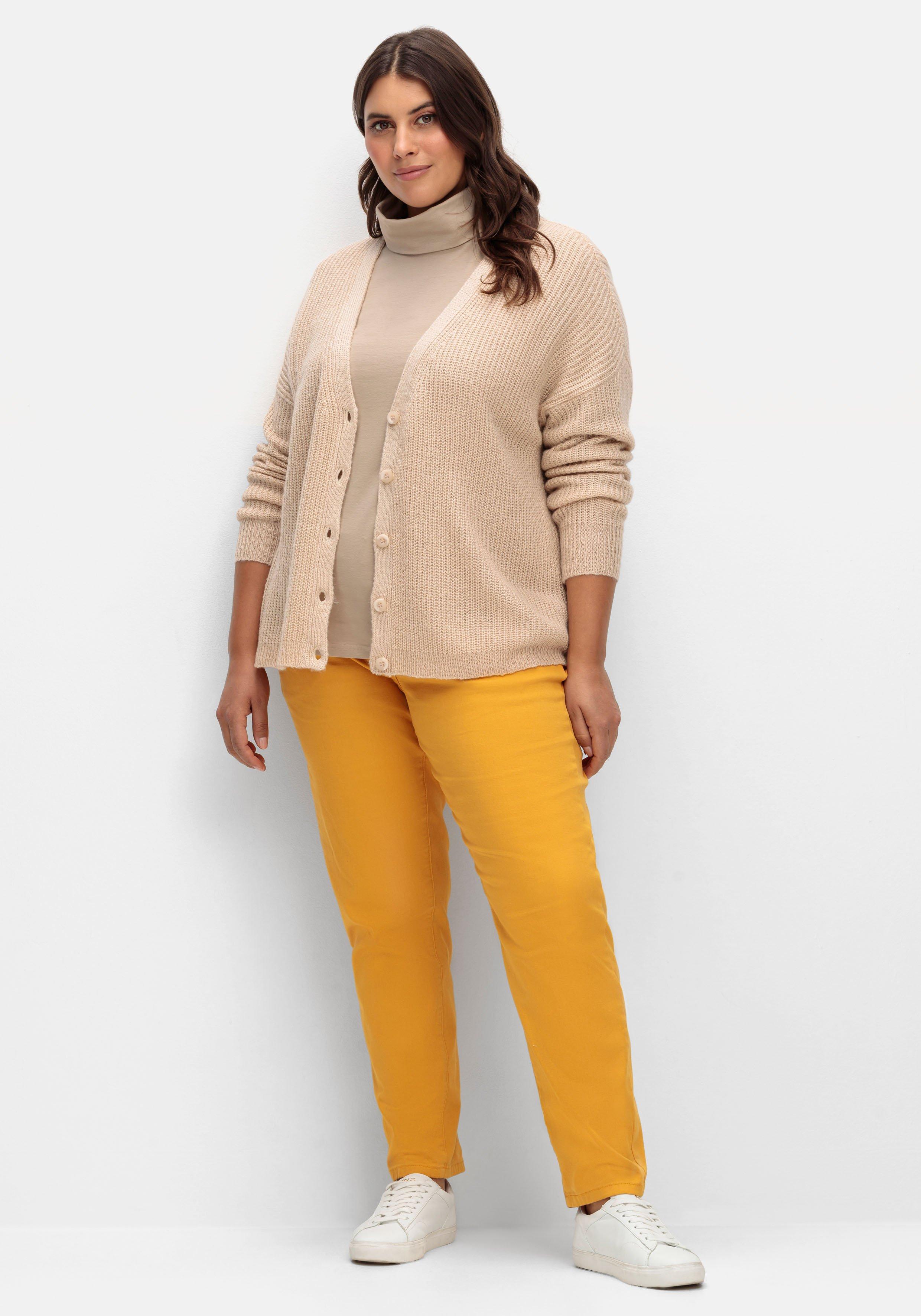 Strickjacke in grober Rippstrick-Optik