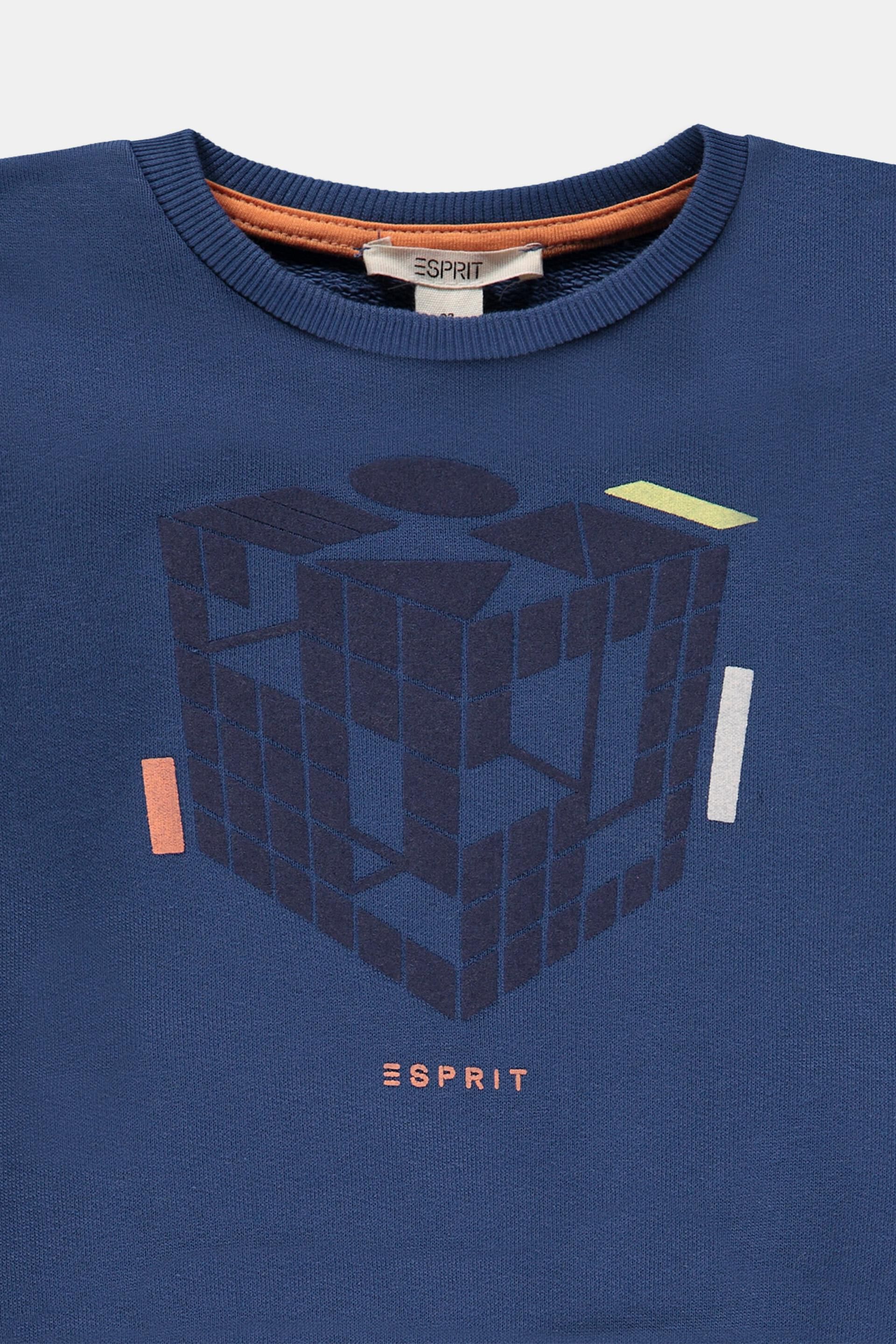 Sweat-shirt en coton à carré ornementé sur la poitrine