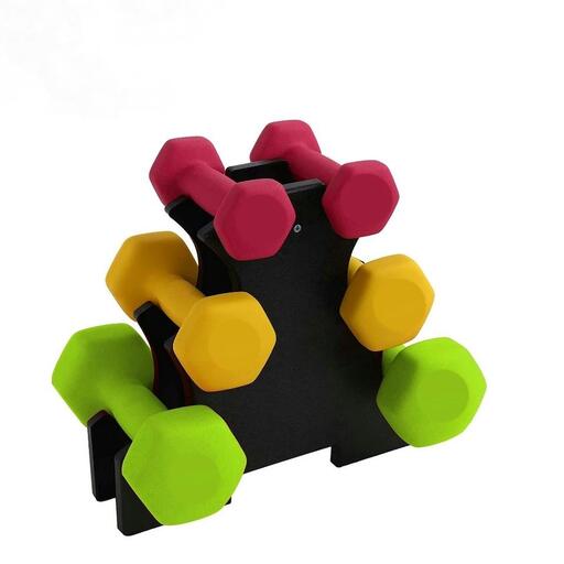Suporte de halteres em vinil para 1kg a 6kg
