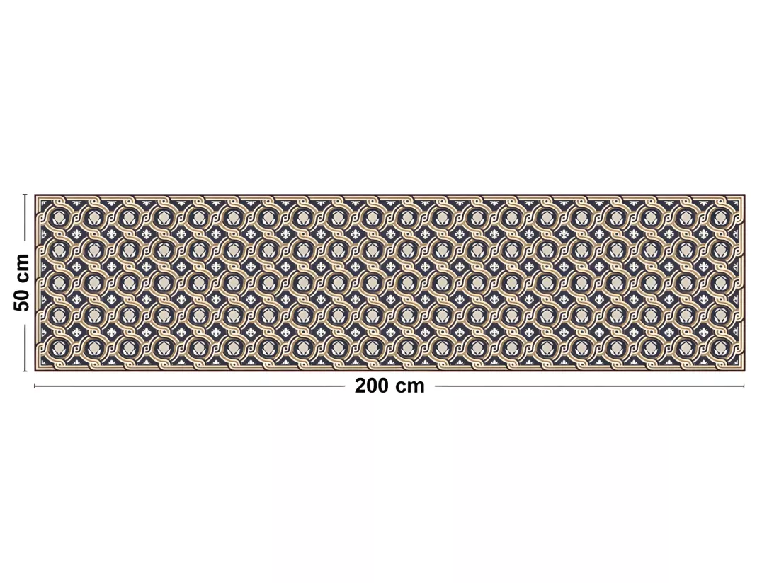 Tapis Vinyle Médium bis l 50xL200cm - Venezia Bourgogne - Vinyle