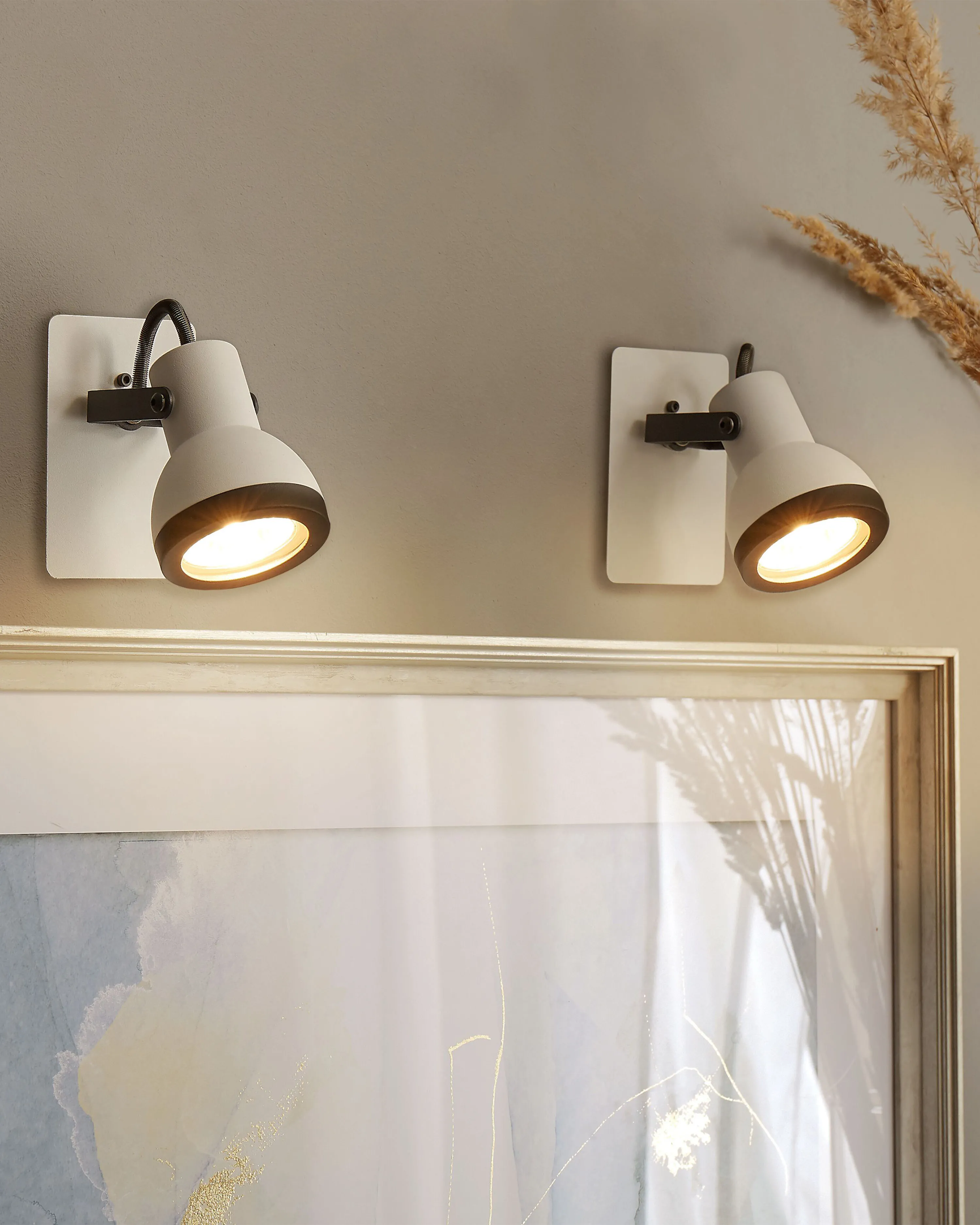 Set van 2 spotlampen BARO verstelbaar Metaal Wit