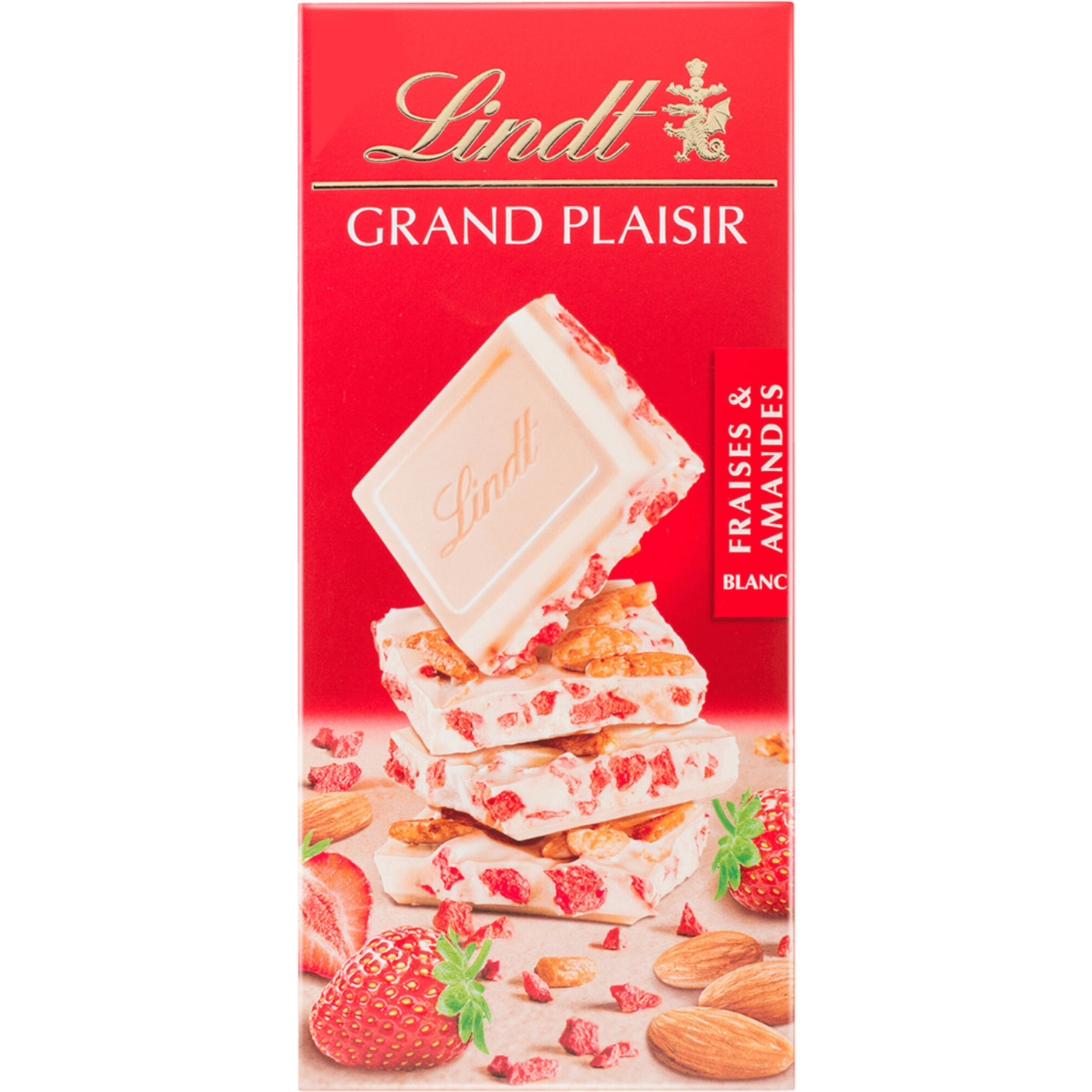 Lindt Grand Plaisir Weiss Erdbeer & Mandel Tafelschokolade