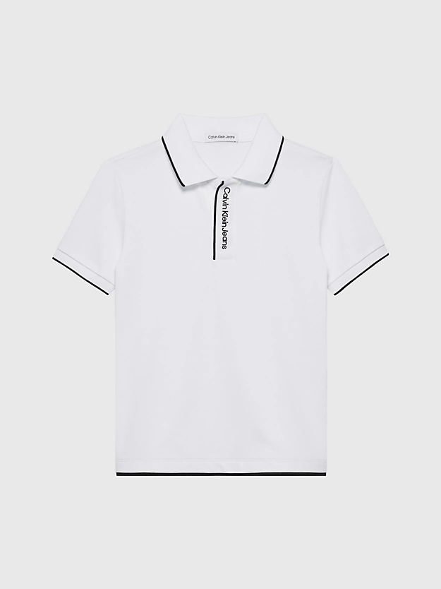 Camisa polo com gola com logotipo