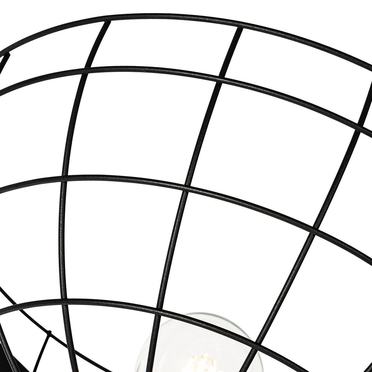 Industriële vloerlamp zwart 50 cm verstelbaar - Hanze