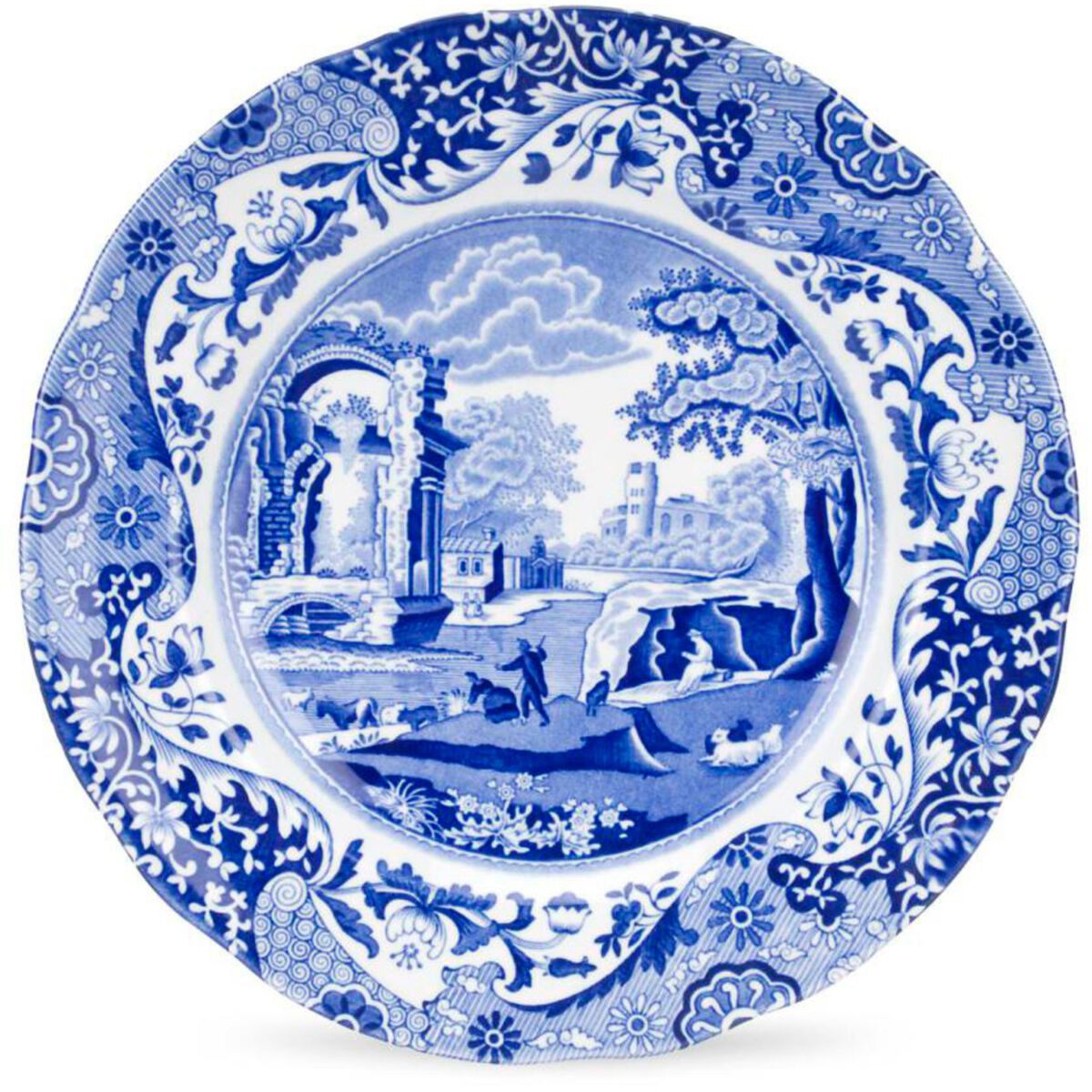 Blue Italian Desserttallerken 23 cm
