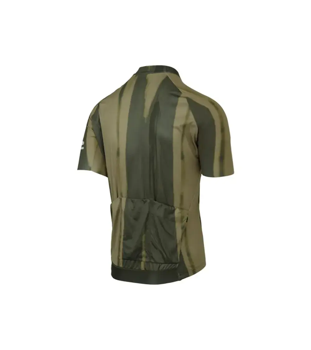 AGU Vertical Paint Performance Fietsshirt Korte Mouwen Groen/Bruin Heren