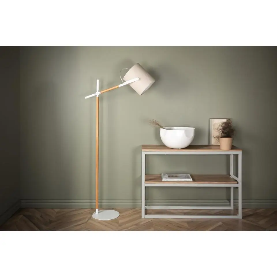 Svea - Nico vloerlamp - hout - wit