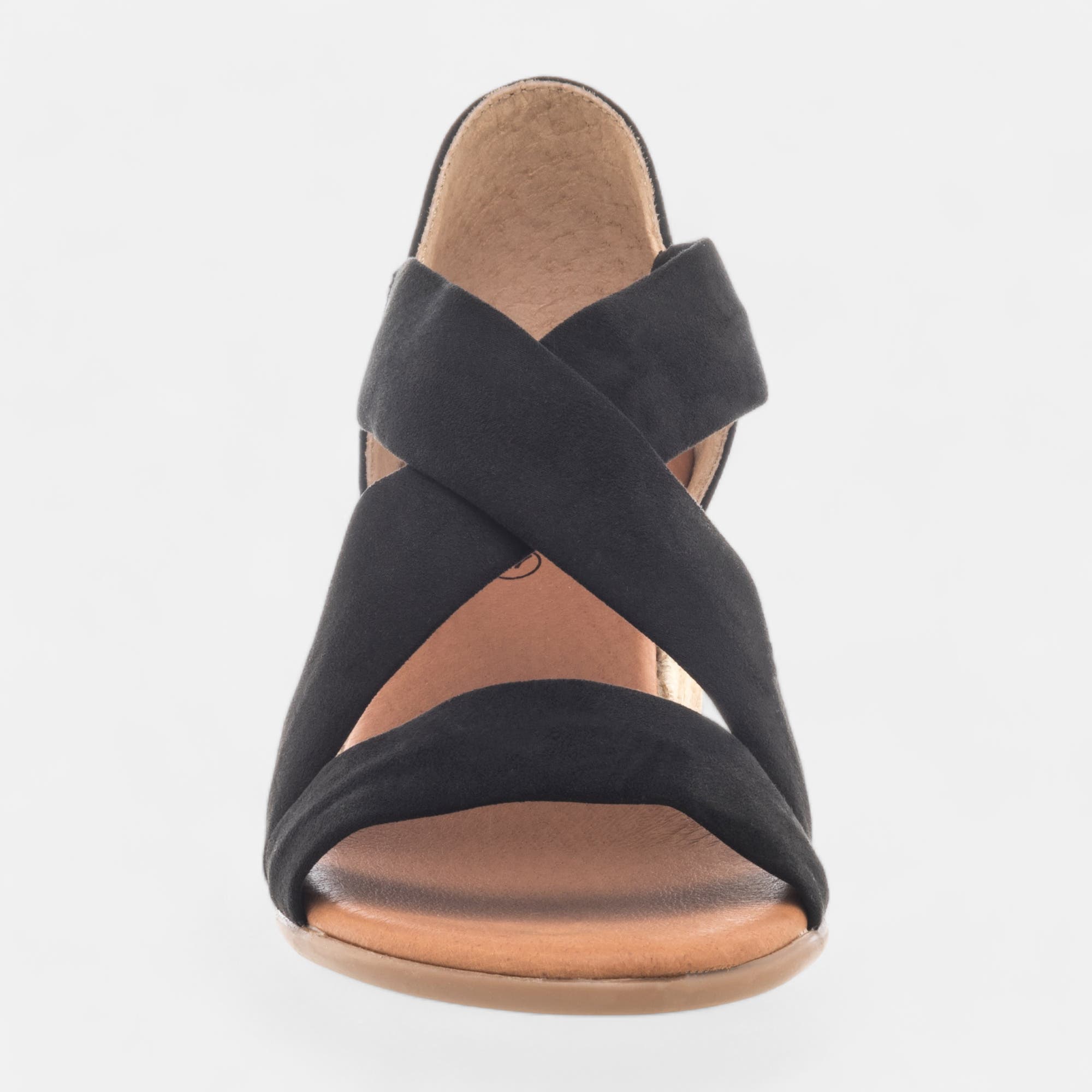 Sandales à talon compensé Femme noir