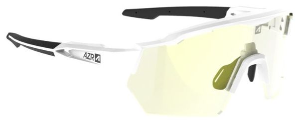 Lunettes AZR Kromic Race RX Blanc Verni/Noir / Écran Irisé Gold Photochromique