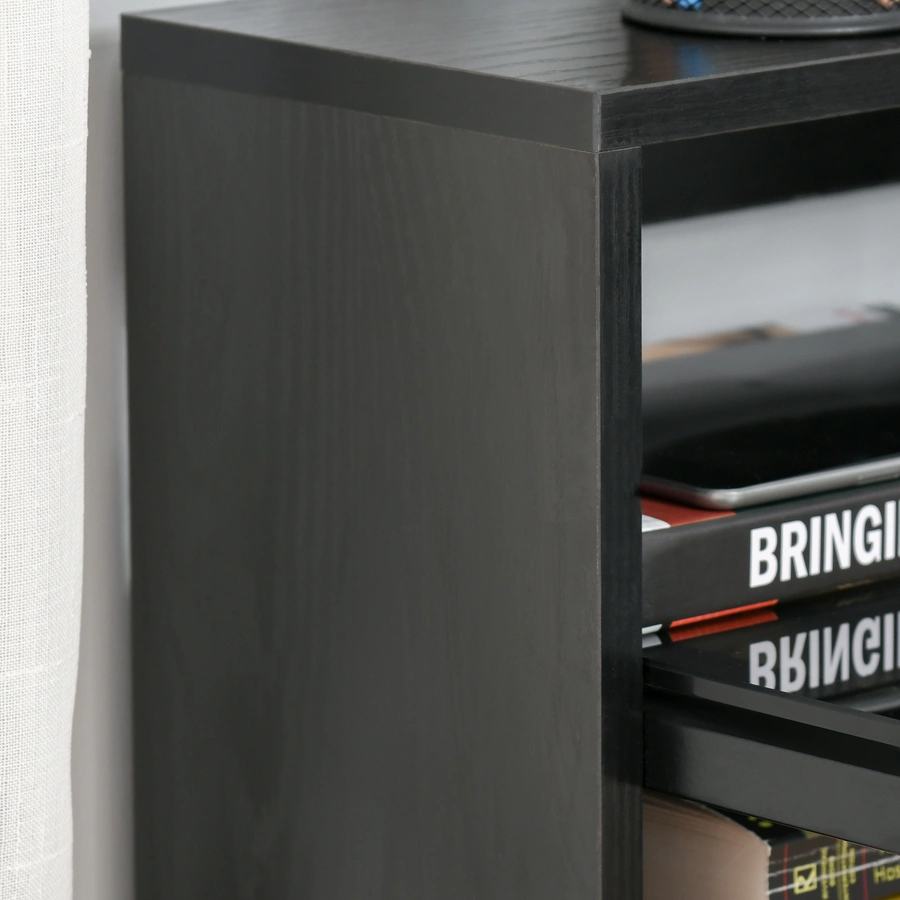 HOMCOM Schreibtisch Minimalistisches Design,  leicht zu pflegen und zu reinigen Schwarz, Grau
