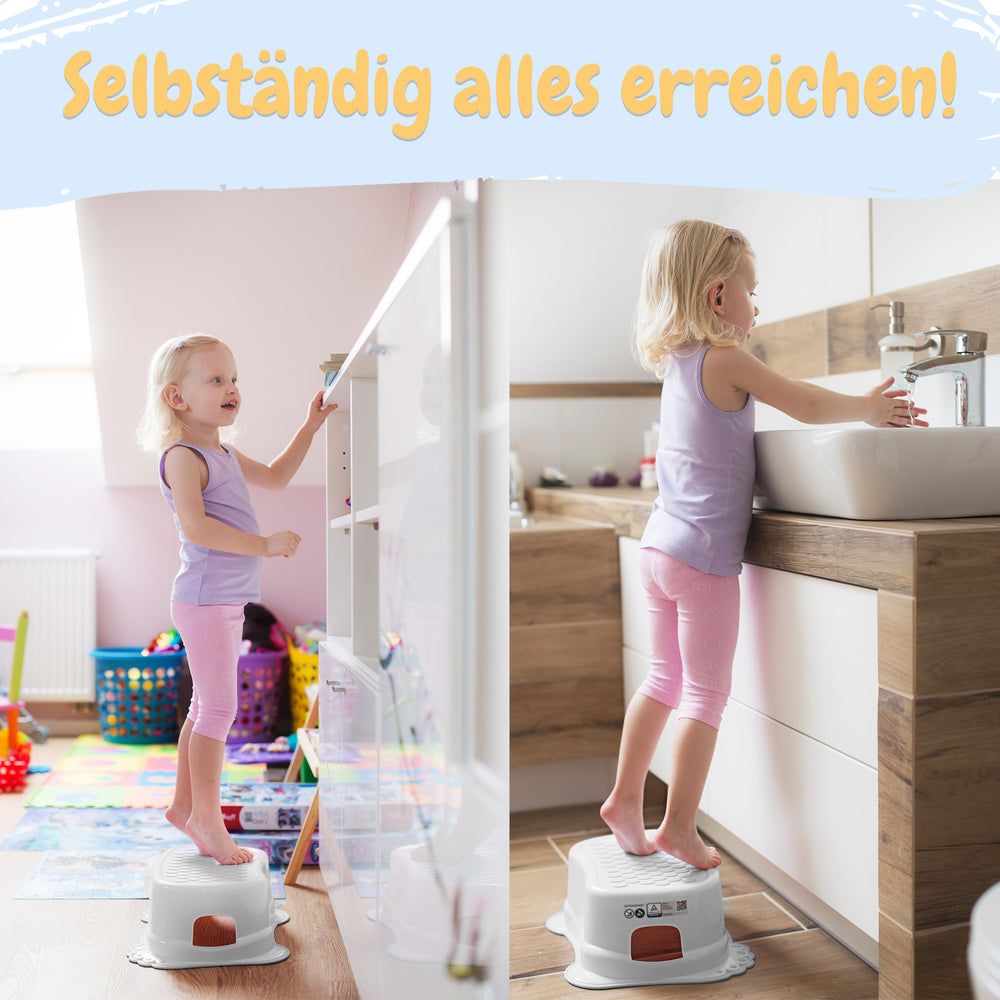 Babykajo Kinder Hocker - Tritthocker mit Anti-Rutsch Beschichtung.