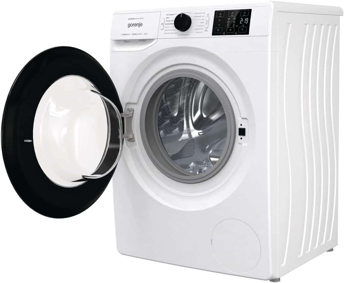 Gorenje WAM 84 AP Waschmaschine mit Dampffunktion / 8 kg / 1400 U / 16 Programme/AquaStop/Inverter PowerDrive Motor/Edelstahltrommel/Kindersicherung/EEK A/weiß
