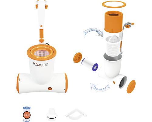 Bestway® Flowclear™ Skimatic™ 2-in-1 hangende skimmer/filterpompcombinatie 2.574 l/u, 48 W