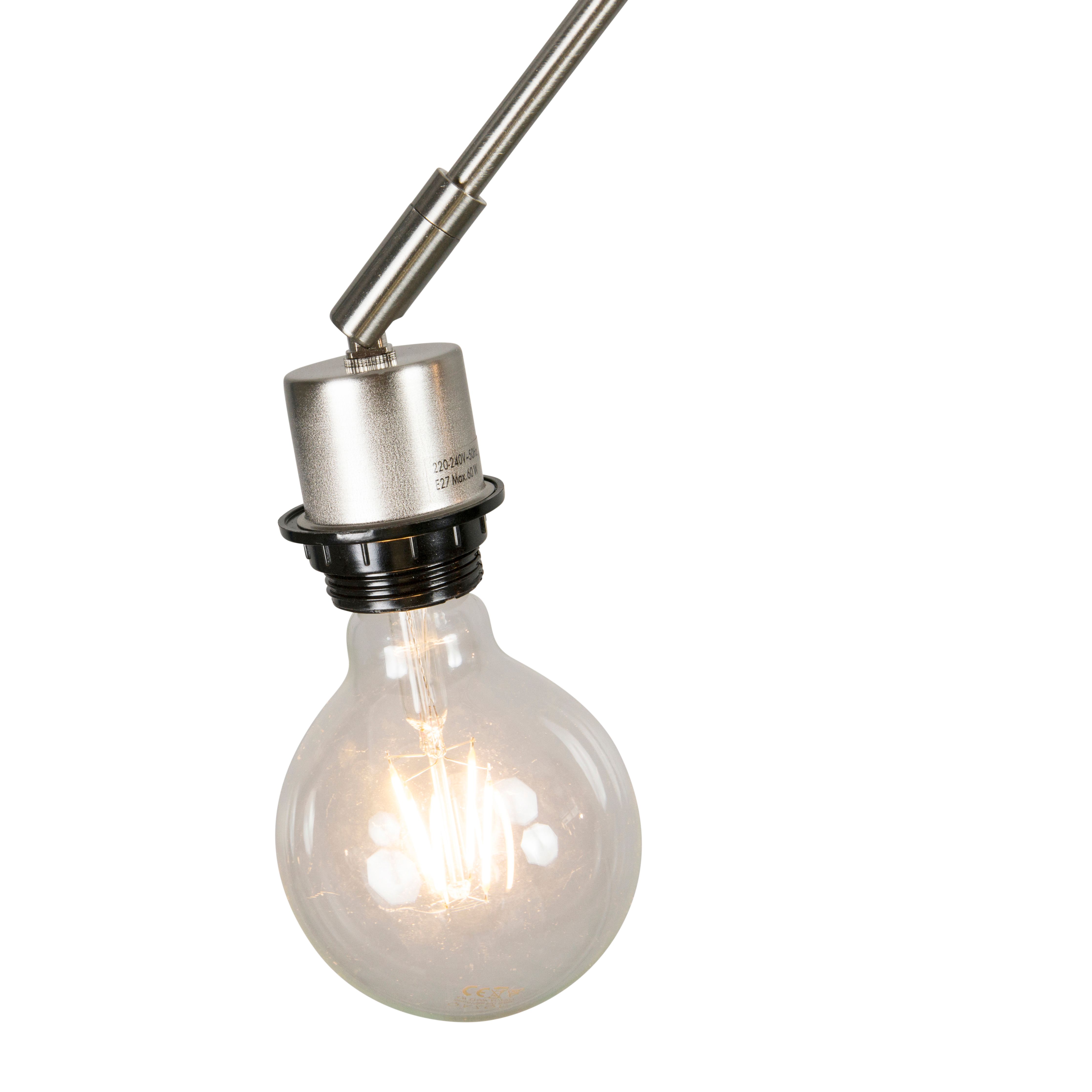 Moderne hanglamp staal zonder kap 2-lichts - Blitz