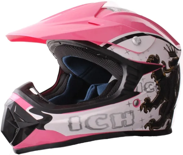 Børne Crosser Hjelm Pink str. XL