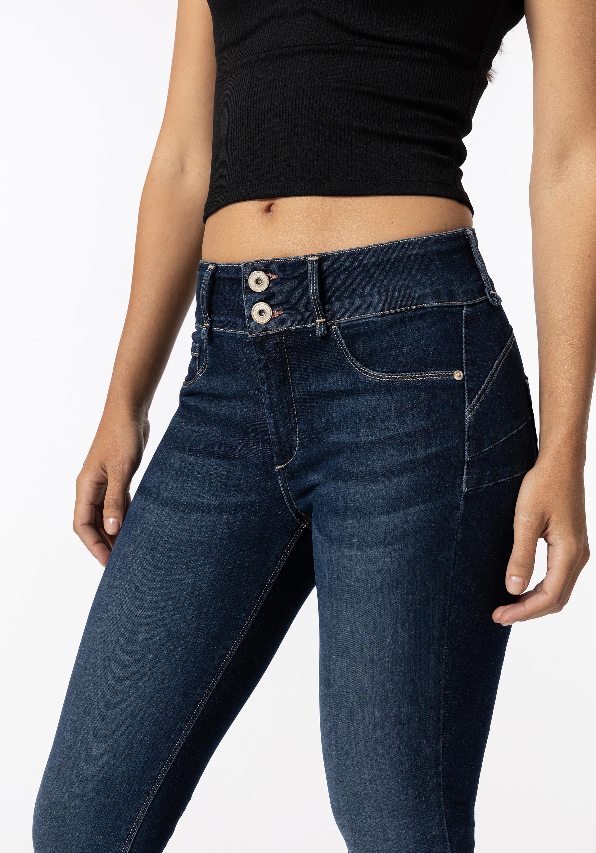 Jeans One Size Double-up Skinny Cintura Alta
