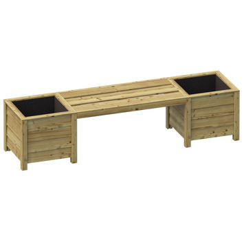 Tuinbank met bloembakken