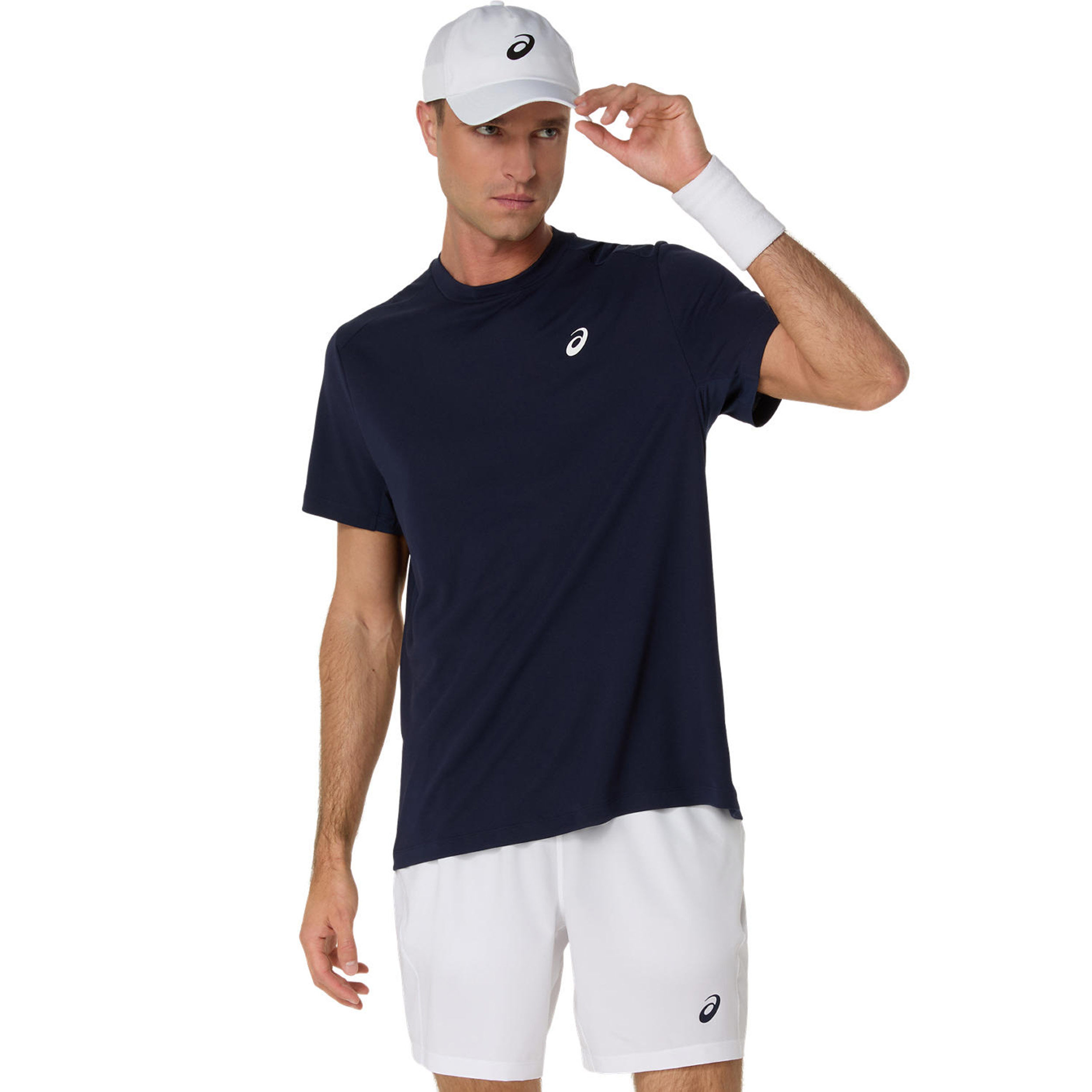 ASICS Court T-shirt Hommes - Bleu Foncé