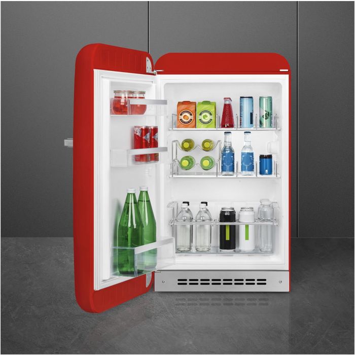 SMEG Stand-Kühlschrank 50's Retro Style FAB10HLRD5 Rot