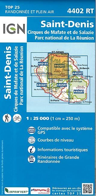 IGN - TOP25 4402RT ST DENIS 1 25 000