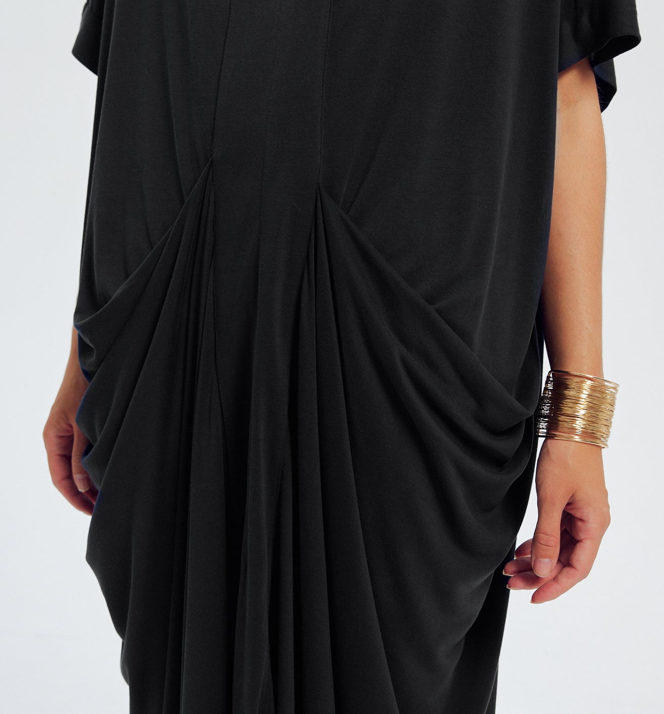 Robe caftan unie Femme - Noir