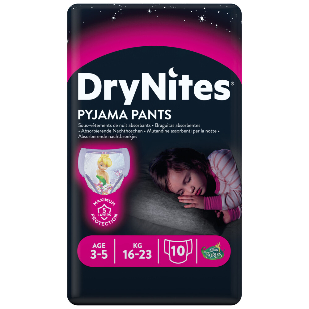 3x DryNites Absorberende Luierbroekjes Girl 3-5 jaar10 stuks