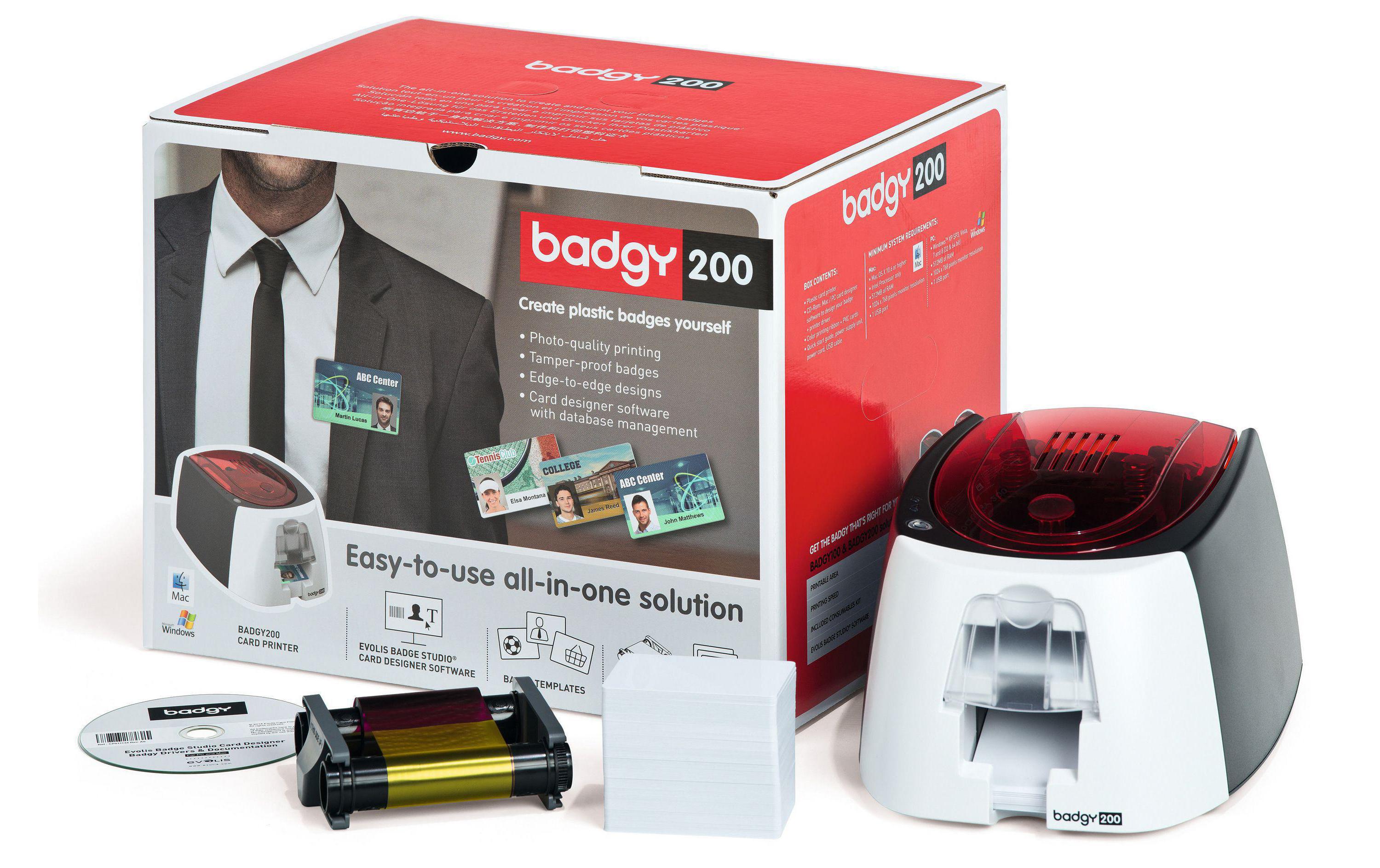 Kartendrucker Badgy 200<br>Kunststoffkartendrucker