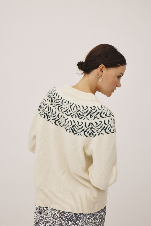 Magasin du Nord Collection Xmas Sweater m. DIY Perler - 100% Lammeuld A kiss under the mistletoe