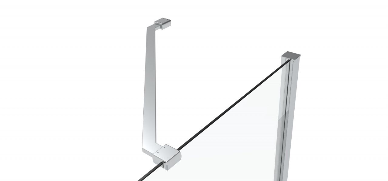 van Rijn ST02 hoekcabine 78x78cm met draaideuren chroom