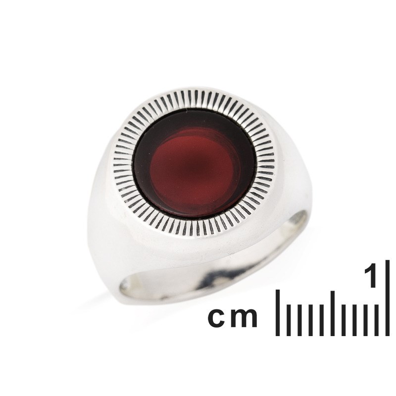 BAGUE ARGENT AMBRE