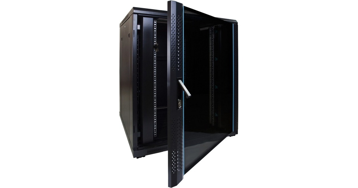 DSI18U serverkast met glazen deur - DS8818 server rack  (Zwart, 800 x 800 x 1000mm)