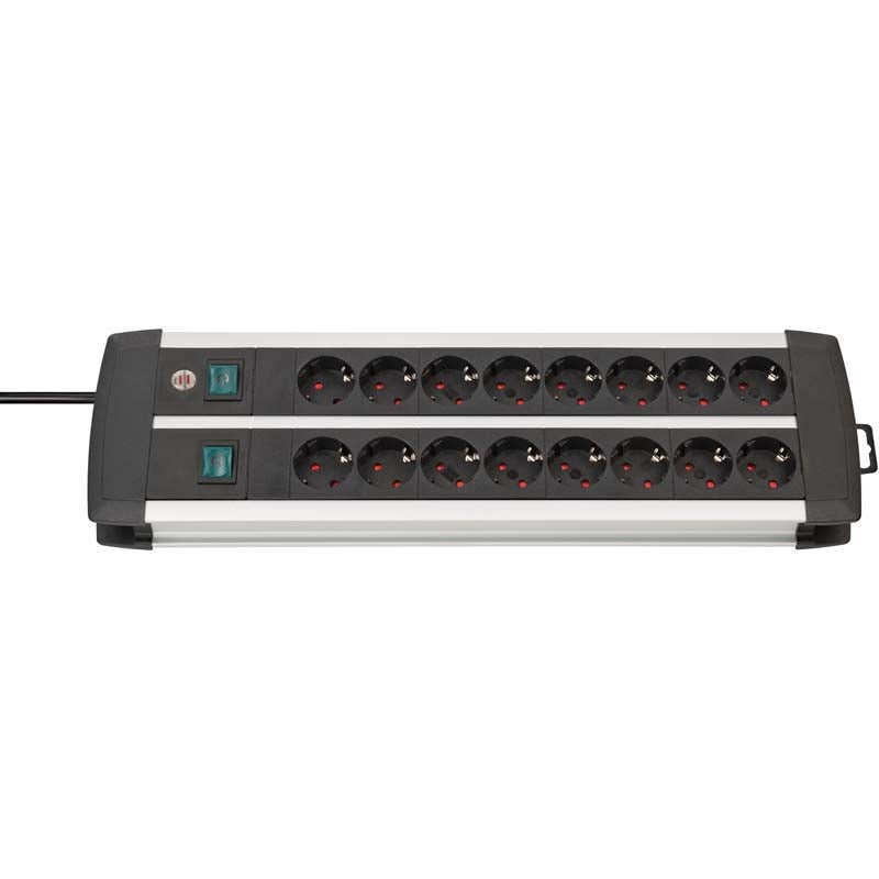 Brennenstuhl Premium-Duo 1391000916 stekkerdoos 16-voudig met beveiliging 3m zl/zw