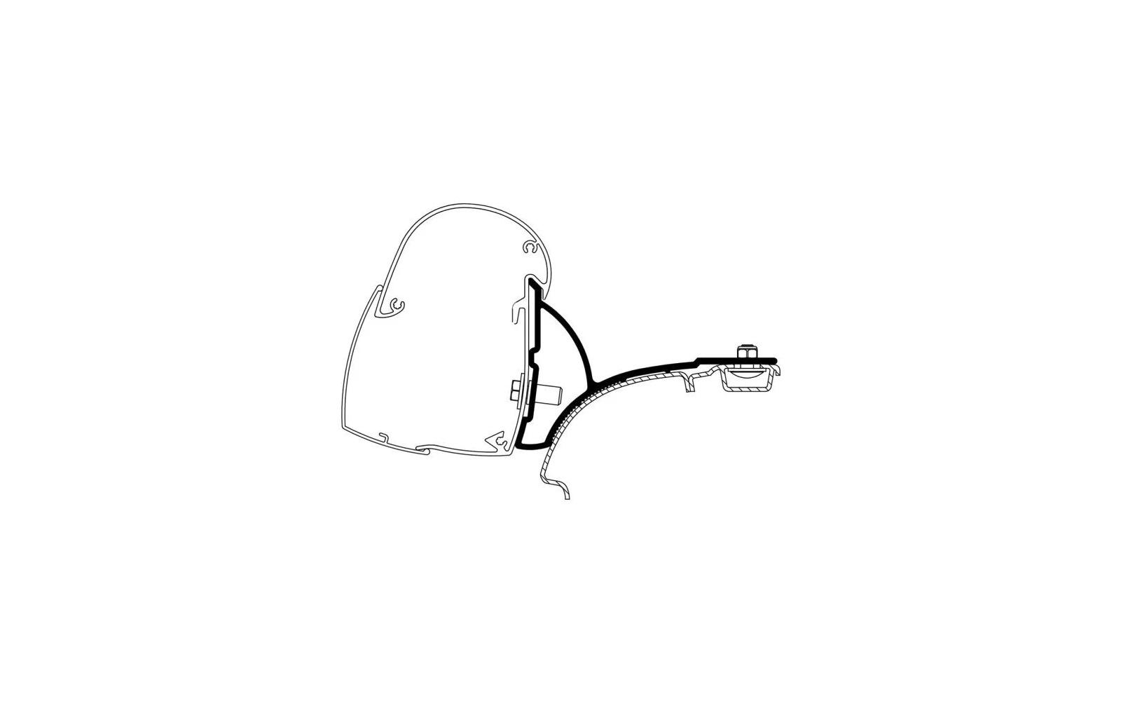 Thule Adapter TO 5102 VW T5/T6 Minivan Fixed Rechtslenker-Variante