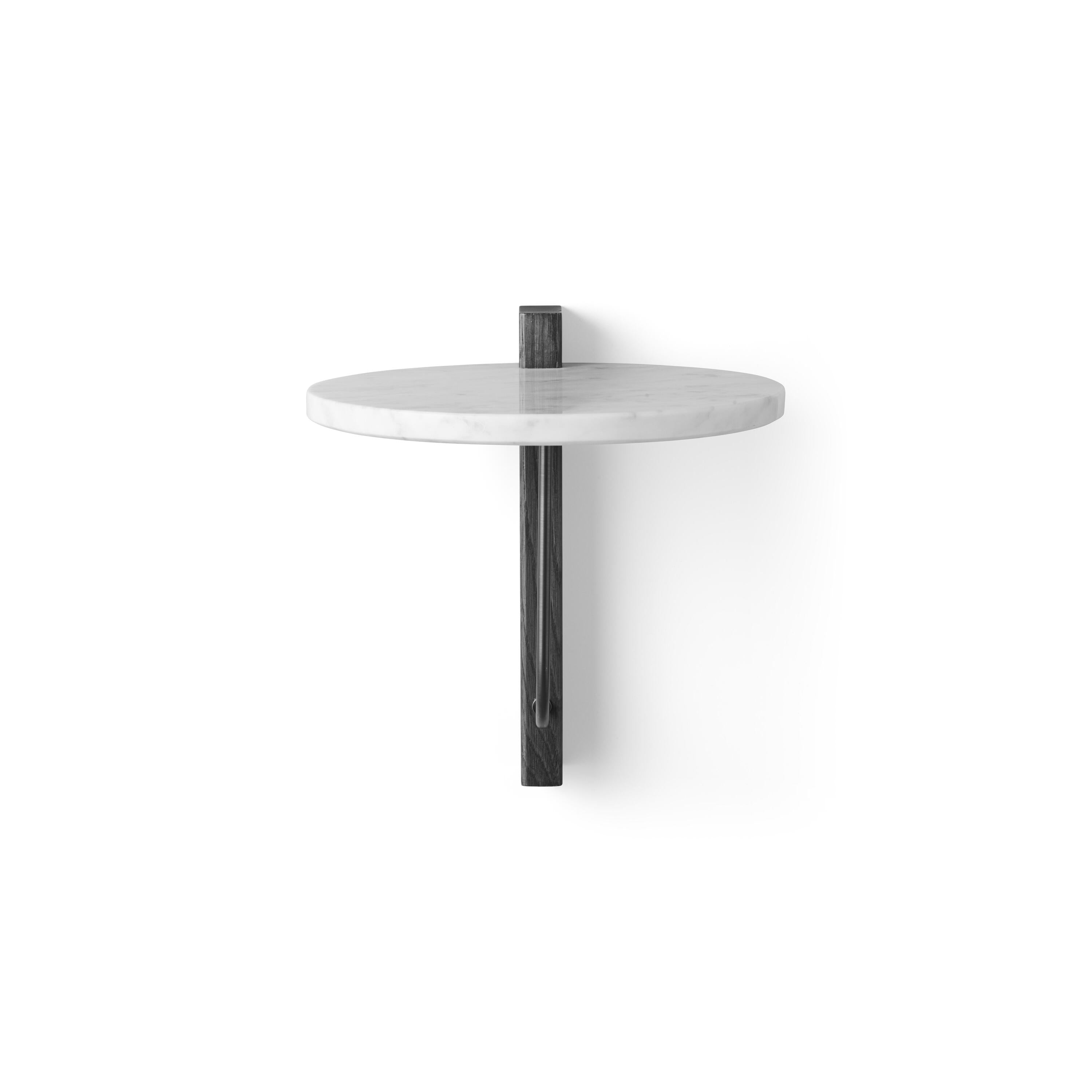 Audo Copenhagen Corbel wandplank donker eiken|Carrara marmer