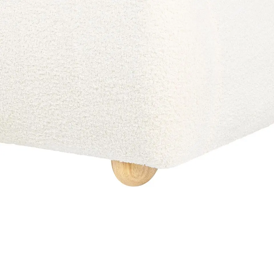 BLAGNAC - Bed met opbergruimte - Wit - 160 x 200 cm - Bouclé