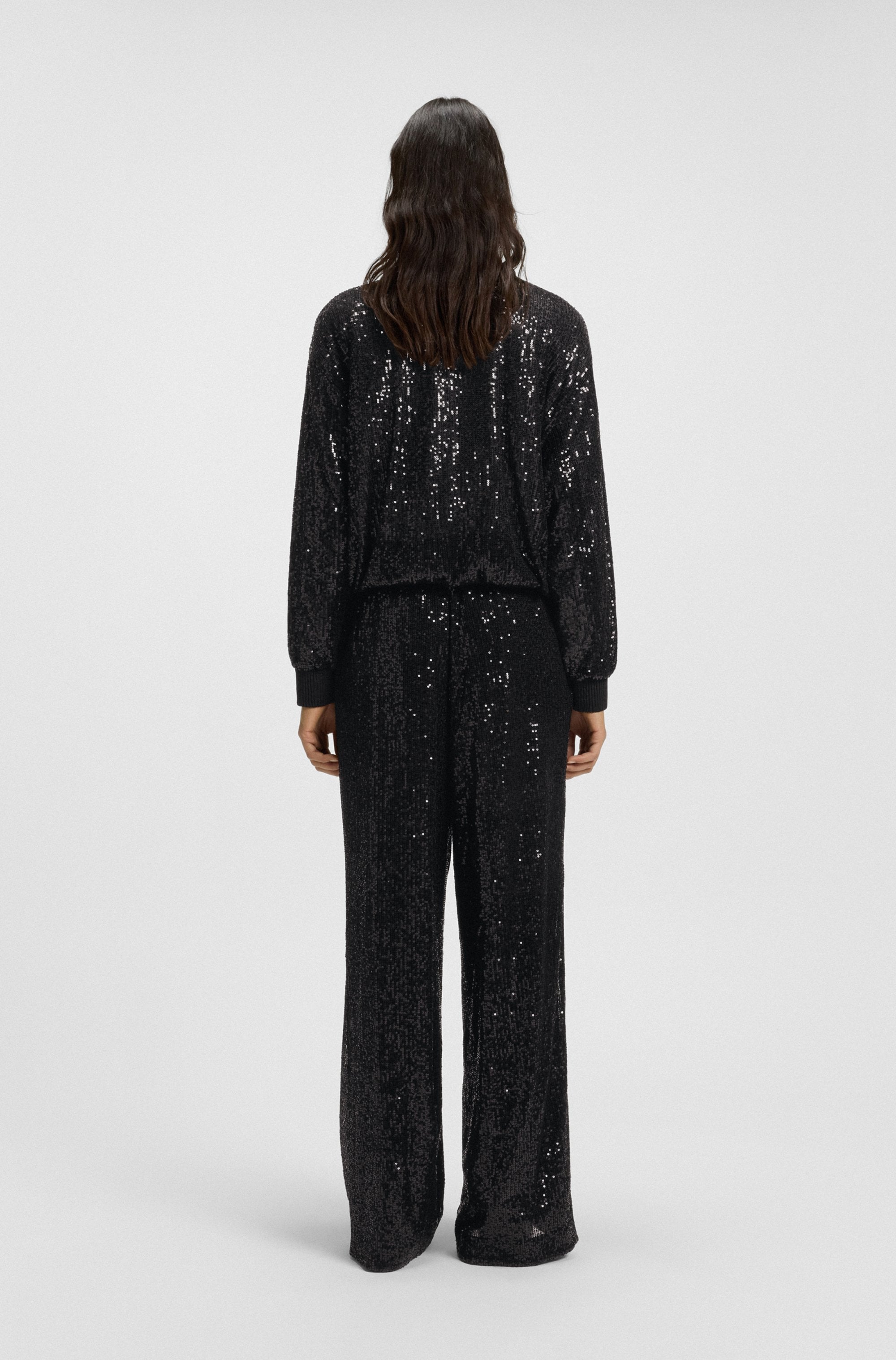 BOSS ORANGE Blouson »Jilloi Premium Damenmode« mit Paillettenbesatz, Relaxed Fit