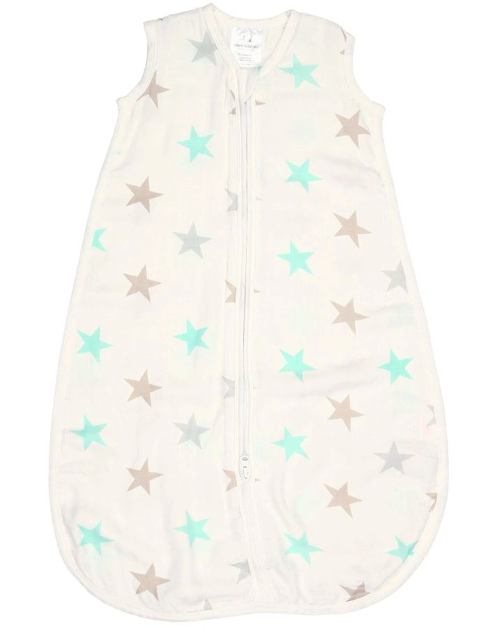 Schlafsack SILKY SOFT – MILKY WAY in weiß/blau