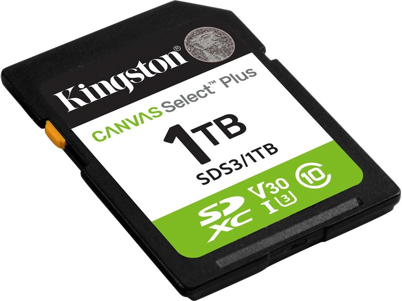 Kingston SDXC-Karte Canvas Select Plus Gen3 1000 GB Robuste SDXC-Karte für Full-HD-Aufnahmen und Datentransfers