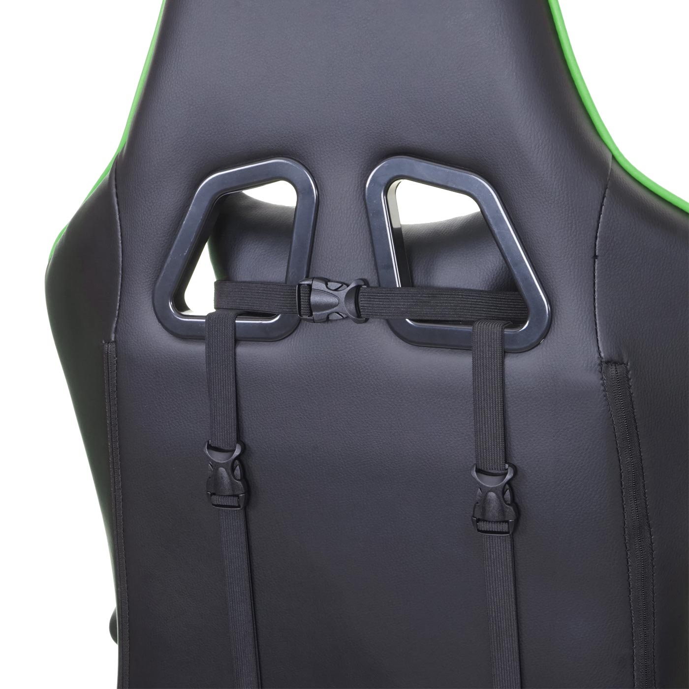 Bürostuhl MCW-D25, Schreibtischstuhl Gamingstuhl Chefsessel Bürosessel, 150kg belastbar Kunstleder ~ schwarz/grün