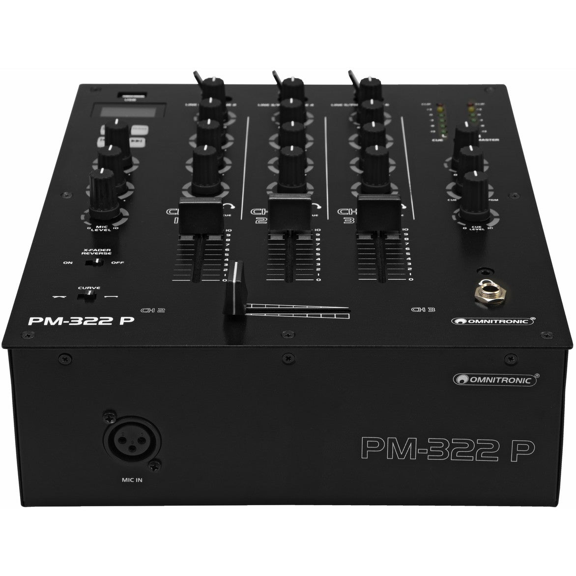 Omnitronic PM-322P drie-kanaals mixer met USB en Bluetooth