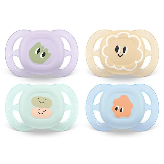 Lot de 2 sucettes ultra start imprimées   0-2 mois   de               Philips AVENT