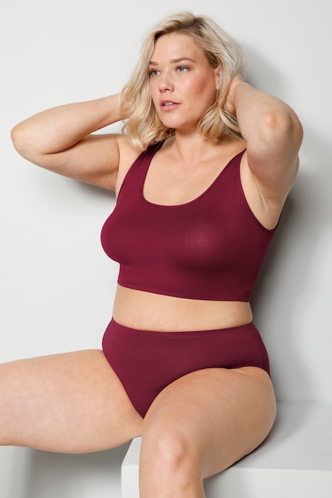 Bustier, Viskose-Stretchjersey, Rundhals, angenehm breite Träger